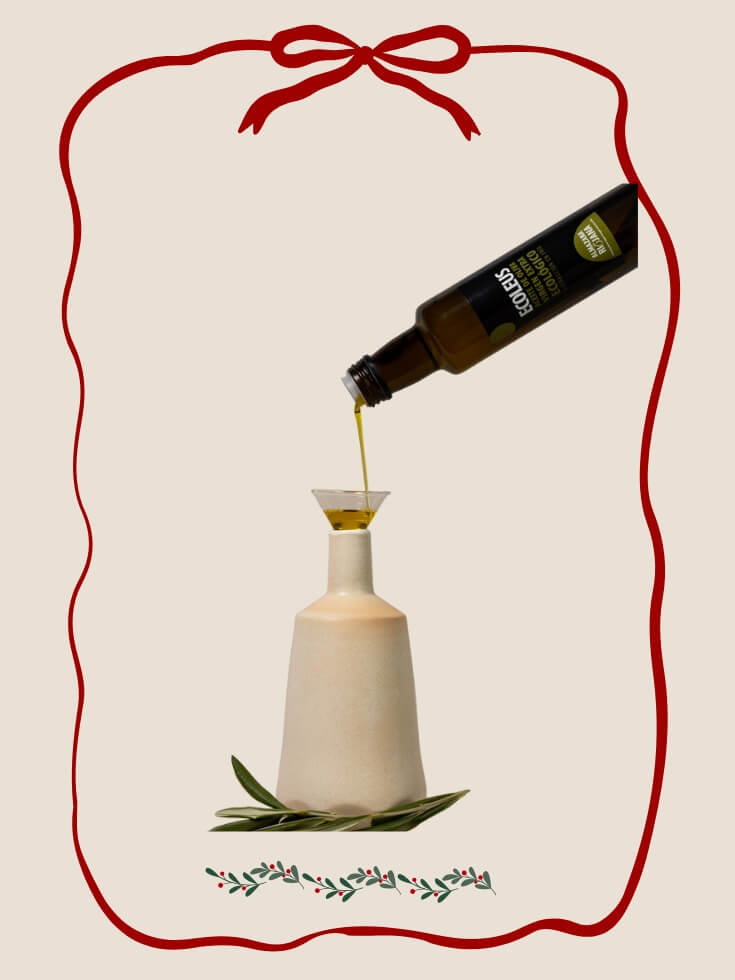 Weihnachten - Carmen & José mit Bio Olivenöl gefüllt beige
